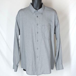 Vintage Burberry's Long Sleeve Button Down Houndstooth Plaid Shirt Men's XL USA